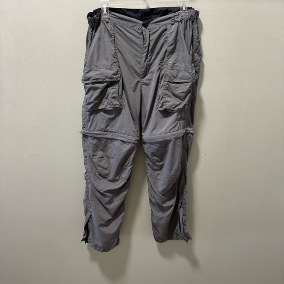 The North Face Convertible Pants Womens Size Large Gray Hiking Zip Off Shorts - Picture 1 of 6